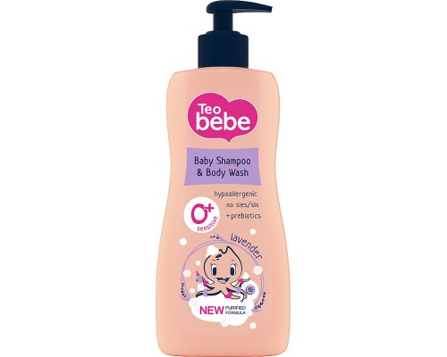 Дитячий шампунь Teo bebe Лаванда 2 в 1 Для волосся та тіла 400 мл (3800024045301)