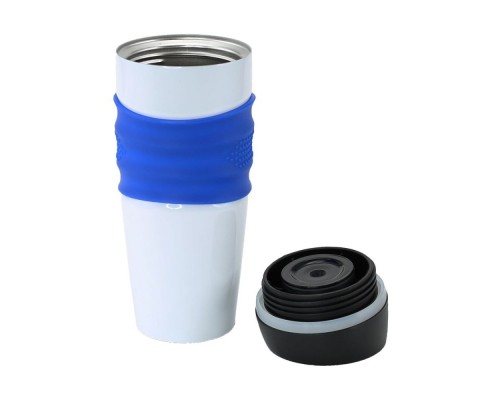 Термокружка Bergamo Mario 400 мл білий/синій (310-3)