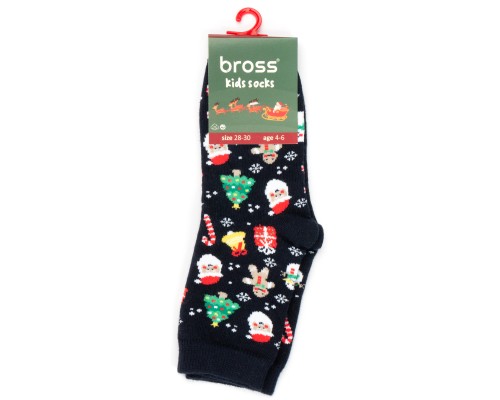 Шкарпетки дитячі Bross новорічні (10969-1-2-blue)