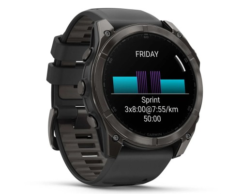 Смарт-годинник Garmin fenix 8 51mm,AMOLED,Saph,CrbnGryTi/Blk,Blk/PebbleGryBnd (010-02905-21)