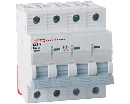 Автоматичний вимикач ONESTO 4п С 63А MCB 6kA (KC6-K)