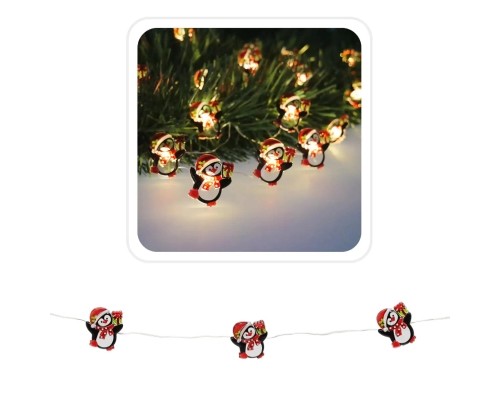 Гірлянда Chomik Струна Пінгвін 2.2 м 20 LED Теплий білий (5900779854154)