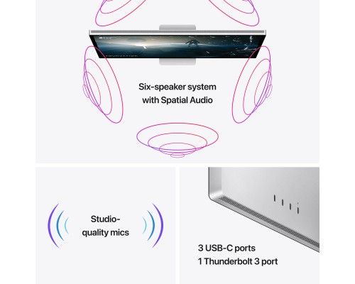 Монітор Apple Studio Display - Standard Glass - Tilt- and Height-Adj (MK0Q3GU/A)
