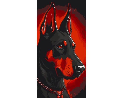 Картина по номерам ArtCraft Доберман 40х80 см (11522-AC) Картина по номерам ArtCraft Доберман 40х80 см (11522-AC)