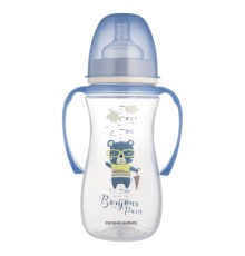 Пляшечка для годування Canpol babies PP Easystart Bonjour Paris антиколікова з широким отвором та ручками 300 мл син (35/241_blu)