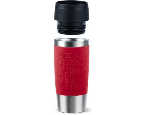 Термокружка Tefal Travel Mug Classic, 360мл, нержавіюча сталь, червоний (N2020410)