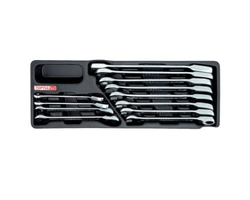 Ключ Toptul комбінований з тріскачкою 8-19мм 12шт. (У ложементі) (GAAT1205)