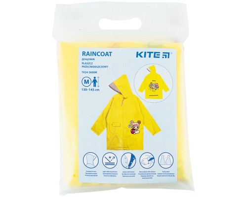 Дощовик дитячий Kite Тokidoki M 130-145 см Жовтий (TK24-2600M)