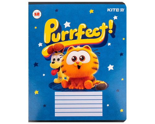 Зошит Kite Garfield, 12 аркушів, лінія (GF24-234)