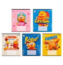 Зошит Kite Garfield, 12 аркушів, лінія (GF24-234)
