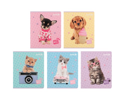 Зошит Kite Studio Pets, 24 аркуші, клітинка (SP25-238)