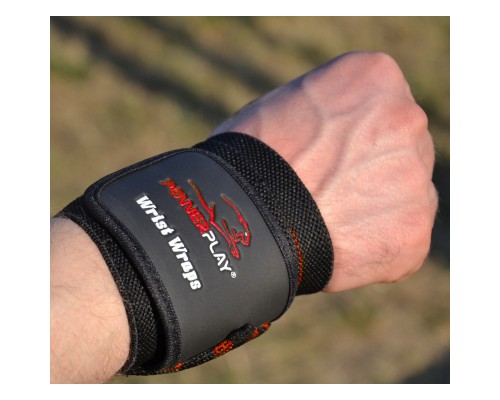 Бинт для спорту PowerPlay 3081 Gym WristT Wraps Чорно-Червоні (PP_3081_Red)