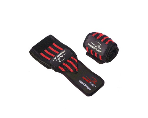 Бинт для спорту PowerPlay 3081 Gym WristT Wraps Чорно-Червоні (PP_3081_Red)
