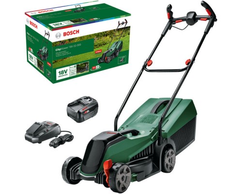 Газонокосарка Bosch CityMower 18V-32-300 18V, 4Ah, 34см, 31л, 30-60мм 9.4кг (0.600.8B9.A07)