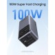 Батарея універсальна Ugreen 12000mAh 100W PD, QC, USB-A, USB-С in/out Grey (PB724) (35526B)
