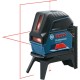 Лазерний нівелір Bosch Professional GCL2-50+RM1+BM3 до 20м, ±0.3мм/м, 4AAx1.5В, IP54, чохол, мішеннь, кейс (0.601.066.F02)