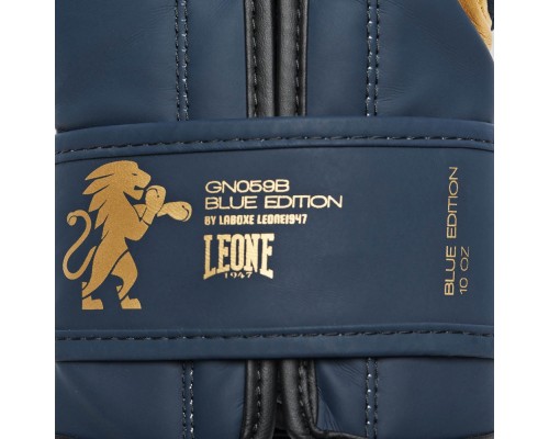 Боксерські рукавички Leone GN059B Blue Edition 16 унцій (GN059B_Blue_16oz)