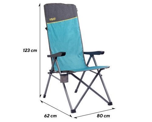 Крісло складане Uquip Justy XL Blue/Grey (244037) (DAS303232)