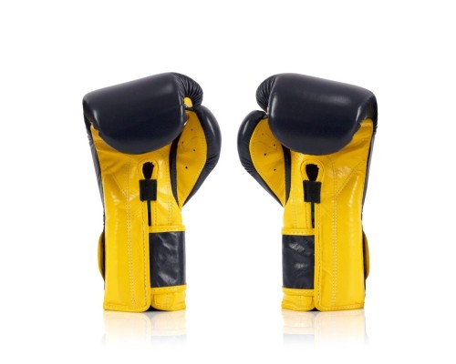 Боксерські рукавички Fairtex BGV9 Mexican Blue/Yellow 12 унцій (бинти в комплекті) (BGV9_Mexican_12oz_Blue/Y)