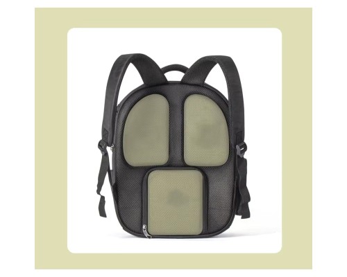 Переноска для тварин Lapka з вентиляцією зелена (PCB-01-G)