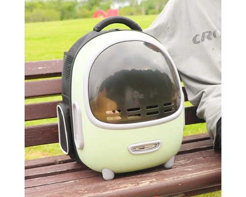 Переноска для тварин Lapka з вентиляцією зелена (PCB-01-G)