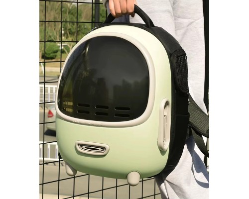 Переноска для тварин Lapka з вентиляцією зелена (PCB-01-G)