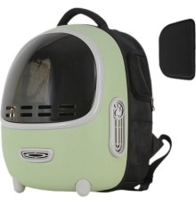 Переноска для тварин Lapka з вентиляцією зелена (PCB-01-G)