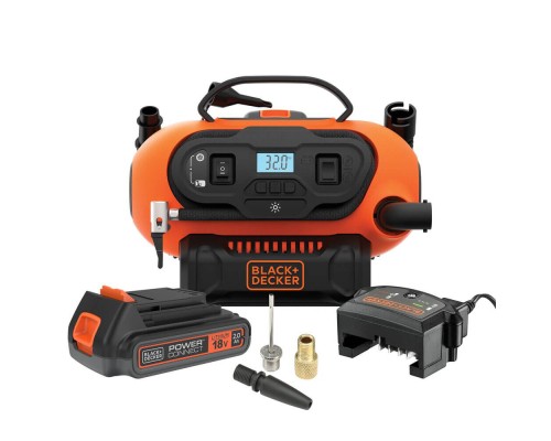 Автомобільний компресор Black&Decker Li-Ion, 18V, (без АКБ та ЗП) (BDCINF18N)
