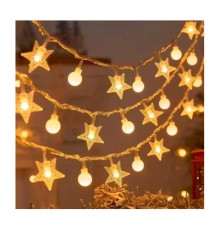 Гірлянда Voltronic Зірочки+Кулі White, 80 шт, 10 м, прозора, 220V (GarlStarBal-10m220Wh)