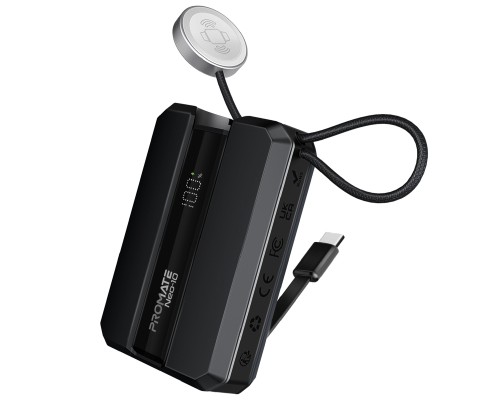Батарея універсальна Promate 10000mAh PD/30W, iWatch charging (neo-10.black)