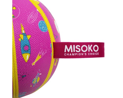Іграшка для собак MISOKO&CO М'яч надувний у формі баскетбольного м'яча рожевий 18.5 см (KINMSK70120)