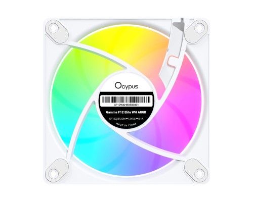 Кулер до корпусу OCYPUS GAMMA F12 ELITE WH ARGB REVERSE BLADE (GAMMA-F12-WH1AM01E-GL)