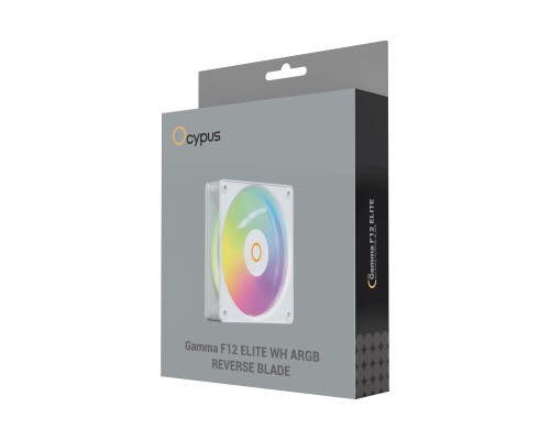 Кулер до корпусу OCYPUS GAMMA F12 ELITE WH ARGB REVERSE BLADE (GAMMA-F12-WH1AM01E-GL)