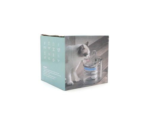 Посуд для котів Voltronic Transparent Автоматична напувалка-фонтанчик 1.5 л (YT41554)