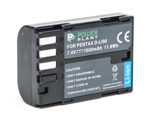 Акумулятор до фото/відео PowerPlant Pentax D-Li90 (DV00DV1281) 