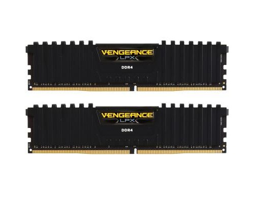 Модуль пам'яті для комп'ютера DDR4 16GB (2x8GB) 2400 MHz Vengeance LPX Black Corsair (CMK16GX4M2A2400C14)