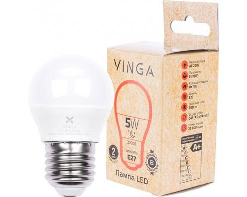 Лампочка Vinga VL-G45E27-53L