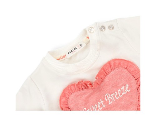 Набір дитячого одягу Breeze з сердечком і оборочкою (11261-98G-peach)