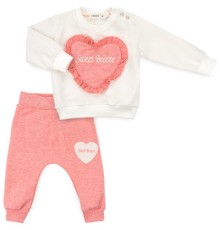 Набір дитячого одягу Breeze з сердечком і оборочкою (11261-98G-peach)