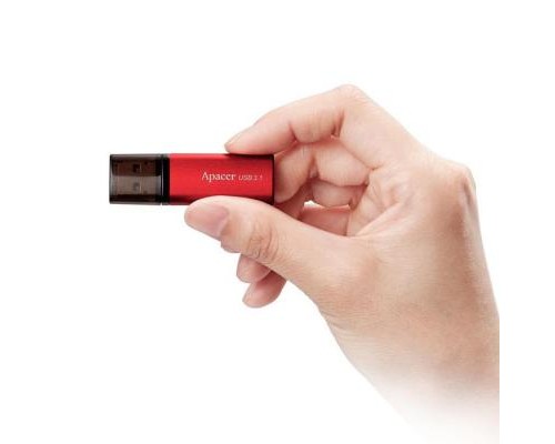 USB флеш накопичувач Apacer 64GB AH25B Red USB 3.1 Gen1 (AP64GAH25BR-1) 