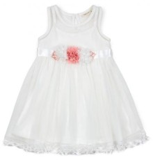 Плаття дитяче Breeze з квіточками і мереживом (12531-110G-cream)