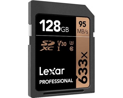 Карта пам'яті Lexar 128GB SDXC class 10 UHS-I U3 V30 633x Professional (LSD128CB633)