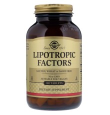Вітамінно-мінеральний комплекс Solgar Ліпотропних Фактор, Lipotropic Factors, 100 таблеток (SOL-01581)