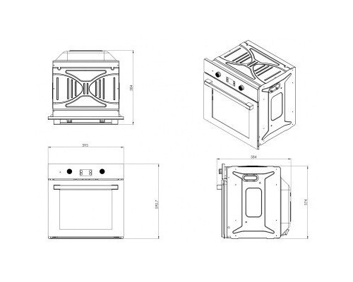 Духова шафа Jantar GSK 6015 BL