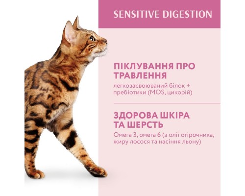 Сухий корм для кішок Optimeal для дорослих з чутливим травленням – ягня 10 кг (4820083909986)