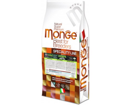 Сухий корм для собак Monge Dog Bwild Low Grain дикий кабан 15 кг (8009470056038)