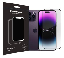Скло захисне BeCover Apple iPhone 14 Pro Black (707968)