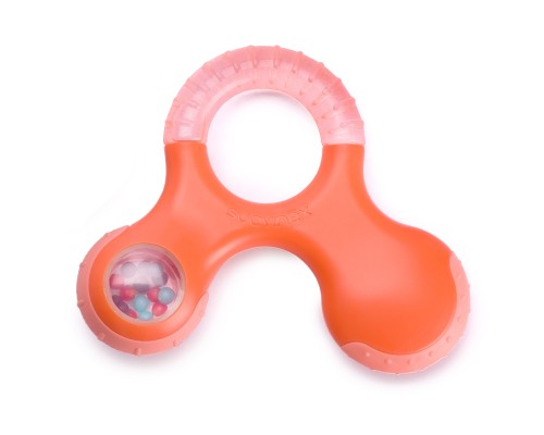 Прорізувач Suavinex з бряскальцем помаранчевий (400269/3)