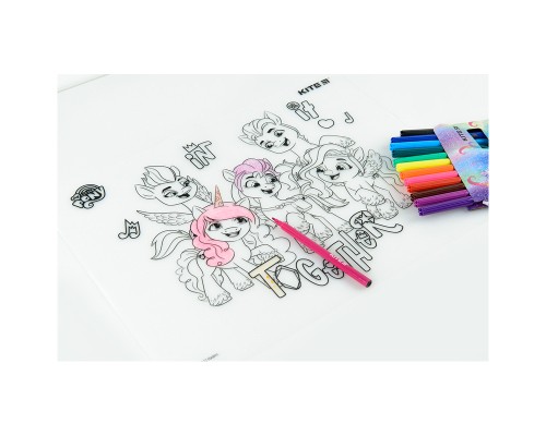 Підкладка настільна Kite силіконова розмальовка My Little Pony, 30х40см (LP22-424)