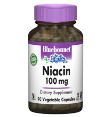 Вітамін Bluebonnet Nutrition Ніацин (В3) 100мг, 90 вегетаріанських капсул (BLB0459)